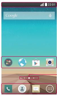 LG OPTIMUS ONE P500 - Ekran glowny - 1
