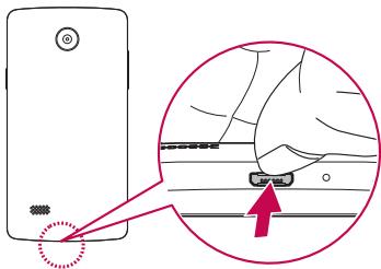 LG JOY Y30 - Installing the SIM or USIM card and battery - 1