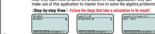 CASIO GRAPH 35+E II - Algebra Applications - 2