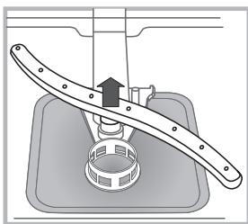 INDESIT DFG054 - Cleaning the sprayer arms - 2