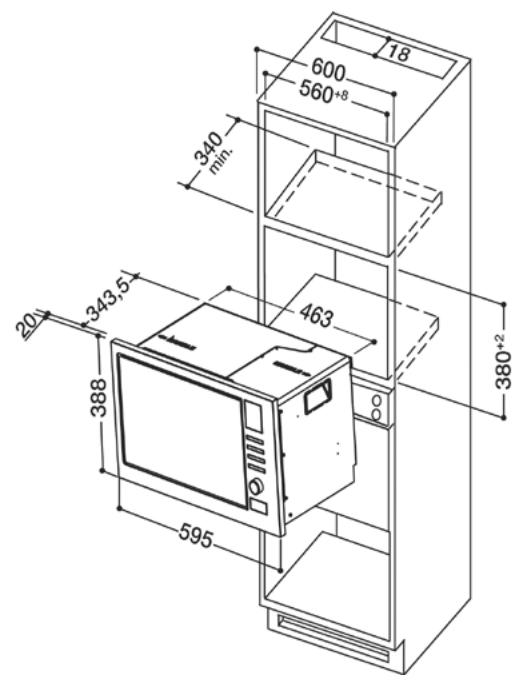 INDESIT MWI1221X - Meuble où sera encastré le four - 2