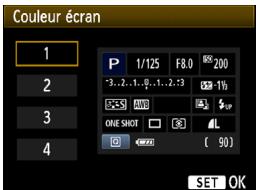 CANON EOS 90D - MENU modification des couleurs de l'écran des réglages de prise de vue - 2