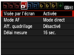 CANON EOS 90D - Réglages des fonctions du menu - 1