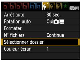 CANON EOS 90D - MENU création et sélection d'un dossier - 1