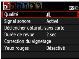 CANON EOS 90D - Écran de menu - 1