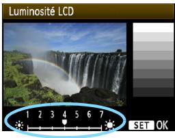 CANON EOS 90D - MENU de réglage de la luminosité de l'écran LCD - 2
