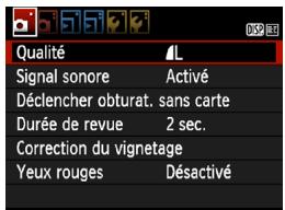 CANON EOS 90D - Fonctions du menu - 1