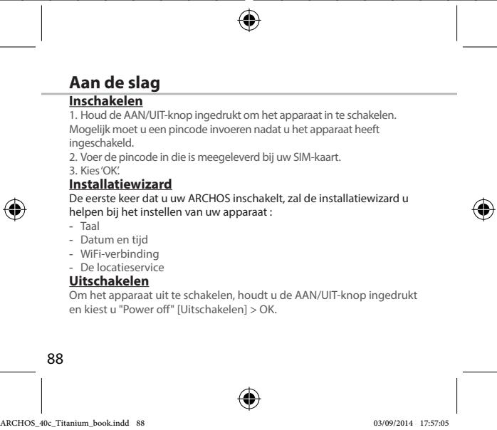 ARCHOS CORE 55 - Beschrijving van het apparaat - 9