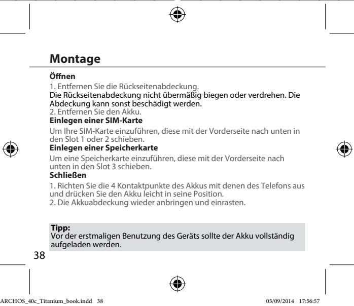 ARCHOS CORE 55 - Beschreibung des Geräts - 5