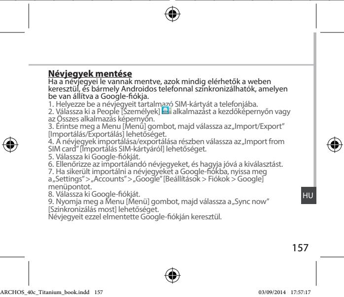 ARCHOS CORE 55 - Adatok szinkronizalasa - 3