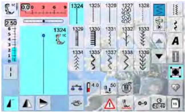 BERNINA 335 - Points filigranes - avancement transversal - 2