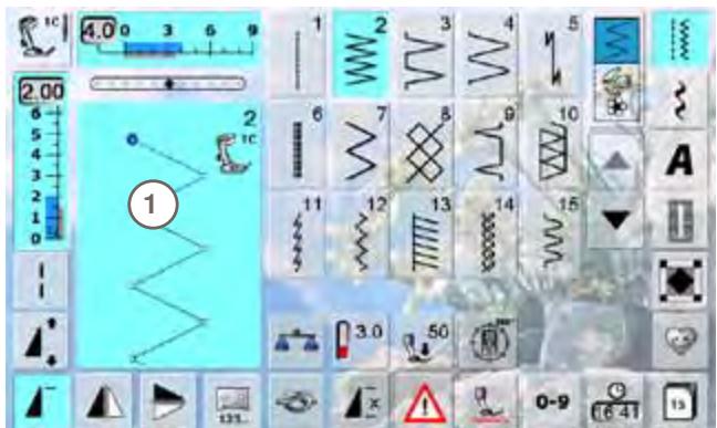 BERNINA 335 - Préparer un motif de point - 1