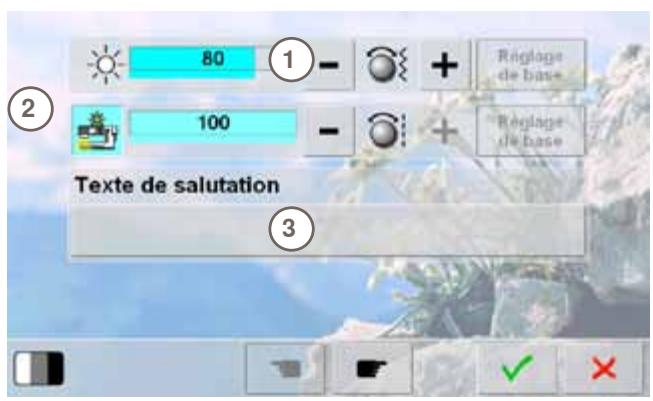 BERNINA 335 - Réglages de l'écran - 2