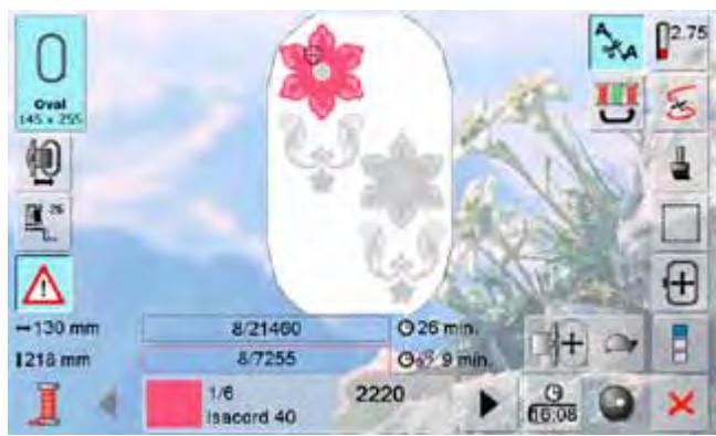 BERNINA 335 - Broder un motif de broderie dans l'ordre des couleurs - 1