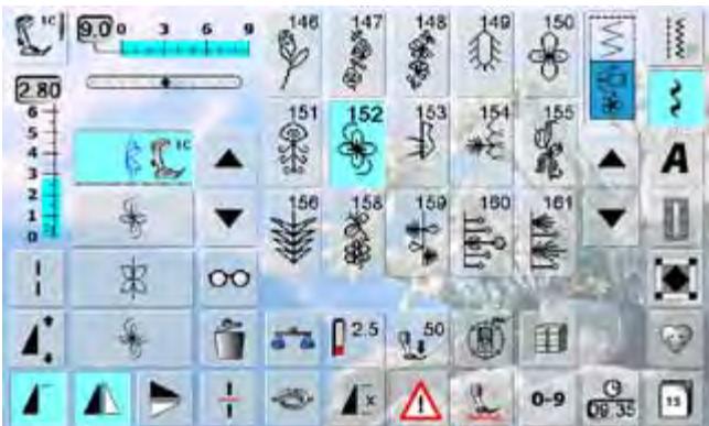 BERNINA 335 - Ouvrir une combinaison de motifs de points enregistrée - 5