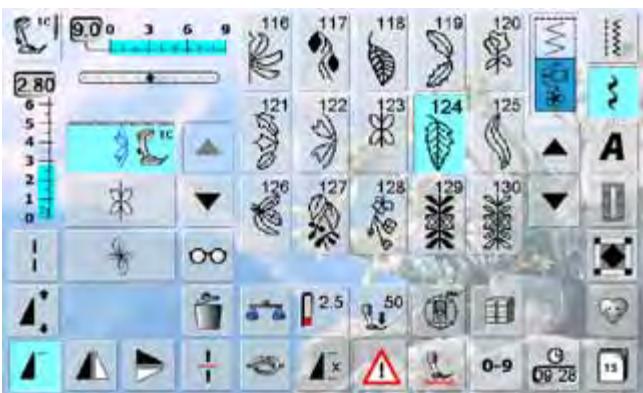 BERNINA 335 - Ouvrir une combinaison de motifs de points enregistrée - 4