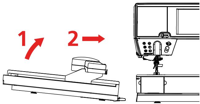 BERNINA 335 - Connector le module de broderie - 1