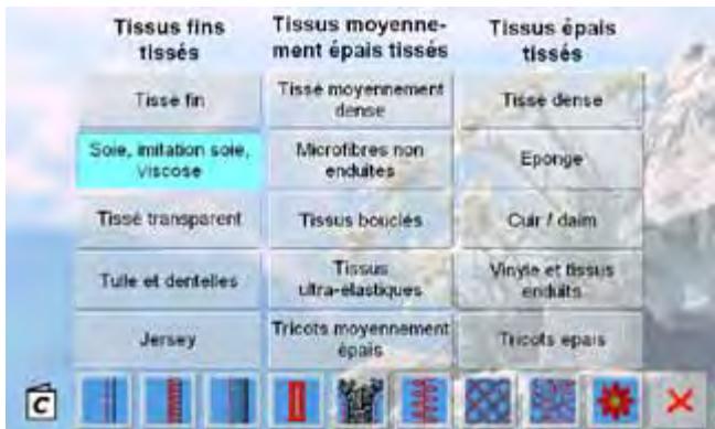 BERNINA 335 - Genres de tissus - 1