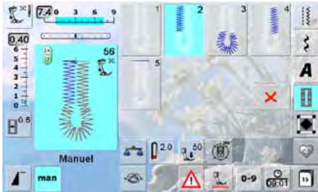 BERNINA 335 - Boutonnière manuelle en 5 ou 7 étapes - 1