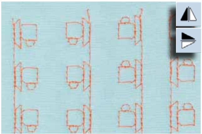 BERNINA 335 - Renversement de motifs de points - 1