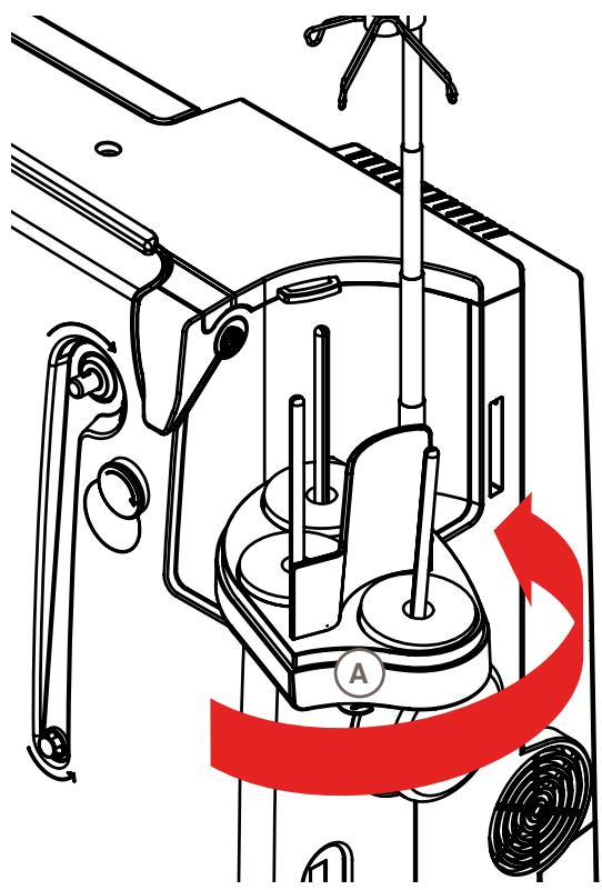 BERNINA 335 - Triple support de bobine pivotant - 1