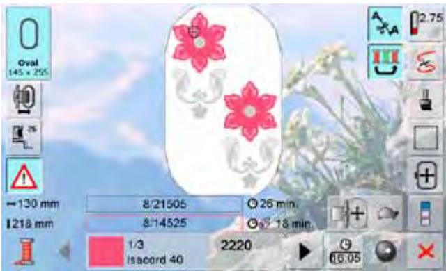 BERNINA 335 - Broder un motif de broderie dans l'ordre des couleurs - 3