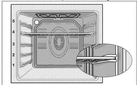 BEKO CSS42014FW - Positions des chassis (pour modele avec grill) - 1
