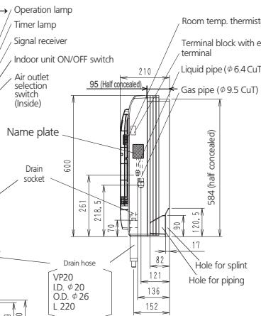 DAIKIN 3MXM68M - - 1 Dimensional Drawings - 4