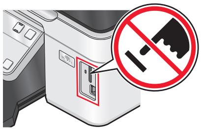 Diagram showing a printer with a switch and a prohibition symbol indicating no usage of a device.