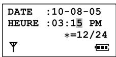 PANASONIC KX-FP 215 G-S - Exemple: 3:15 PM (système horaire de 12 heures) - 2