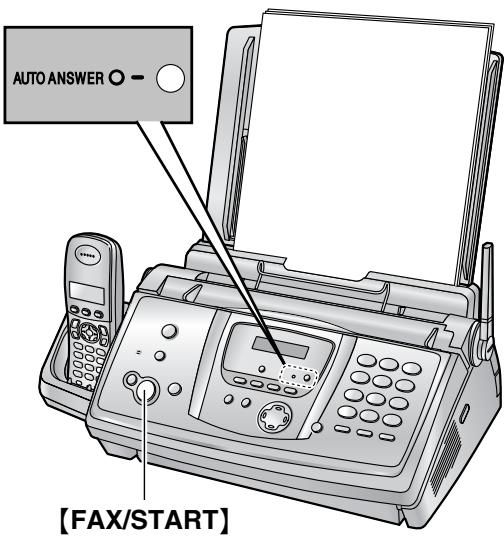 AUTO ANSWER ○ - [FAX/START]