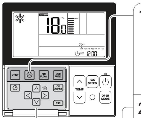 LG CQ09.NA0  -  CQ12.NA0 - Réglage des fonctions - modification de l'heure actuelle - 1