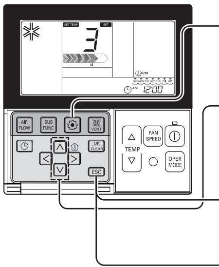 LG MU4M25.U44  -  MU4M27.U44 - Réglage des fonctions - changement de température - 1