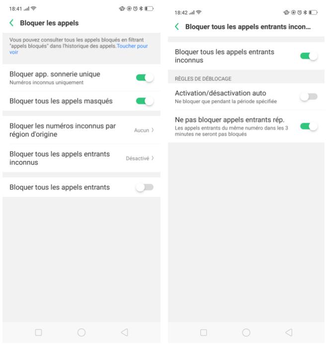OPPO AX 7 - Bloquer les appels - 1