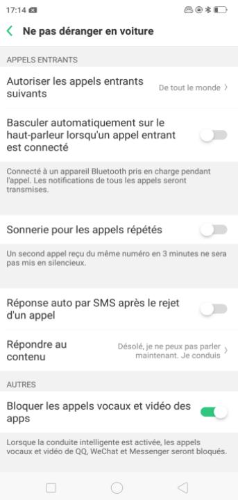 OPPO AX 7 - Réponse auto par SMS après le rejet d'un appel - 6