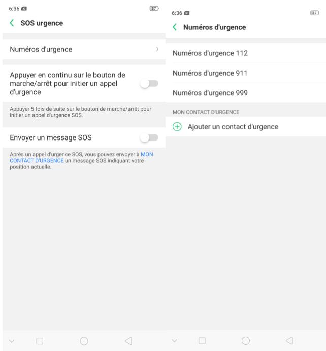 OPPO AX 7 - SOS d'urgence - 2