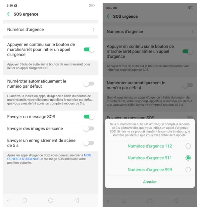 OPPO AX 7 - SOS d'urgence - 7