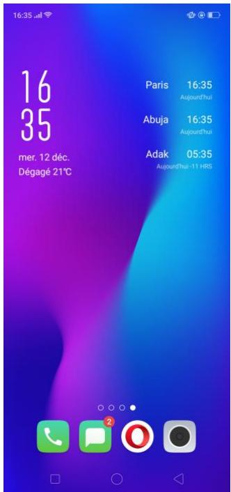 OPPO AX 7 - Ajouter et afficher des horloges pour des sites du monde entier - 3