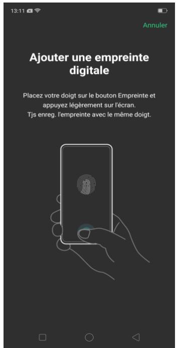 OPPO AX 7 - Définir le code et l'empreinte digitale avant sous l'écran - 4