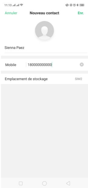 OPPO AX 7 - Contacts SIM - 1