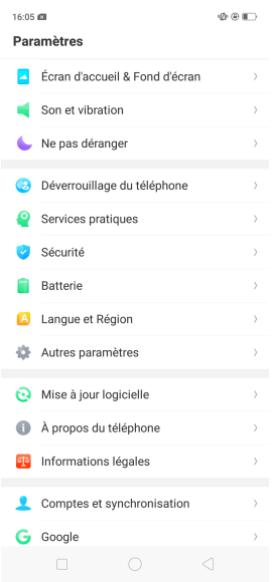 OPPO AX 7 - Touche de navigation - 1