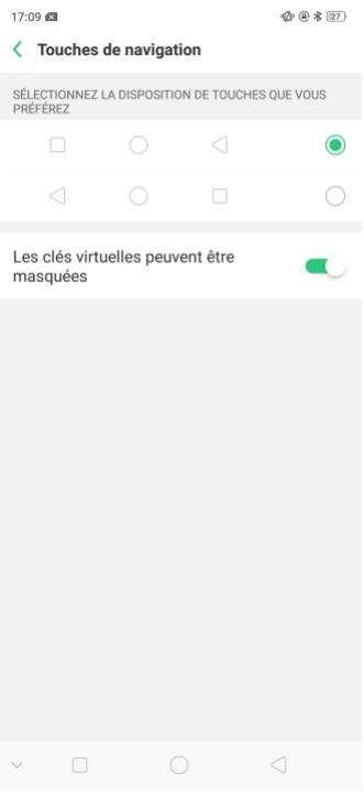 OPPO AX 7 - Touche de navigation - 2
