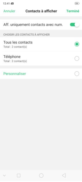 OPPO AX 7 - Gérer les contacts - 2