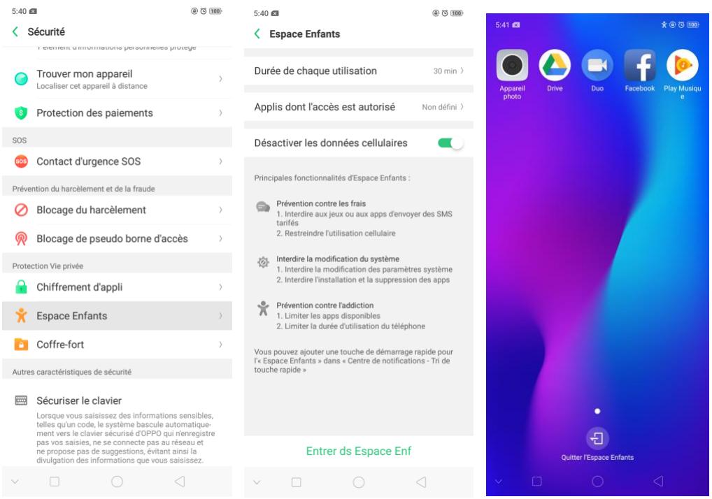 OPPO AX 7 - Espace enfants - 1