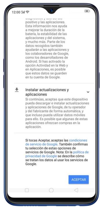 OPPO AX 7 - Services google - 2