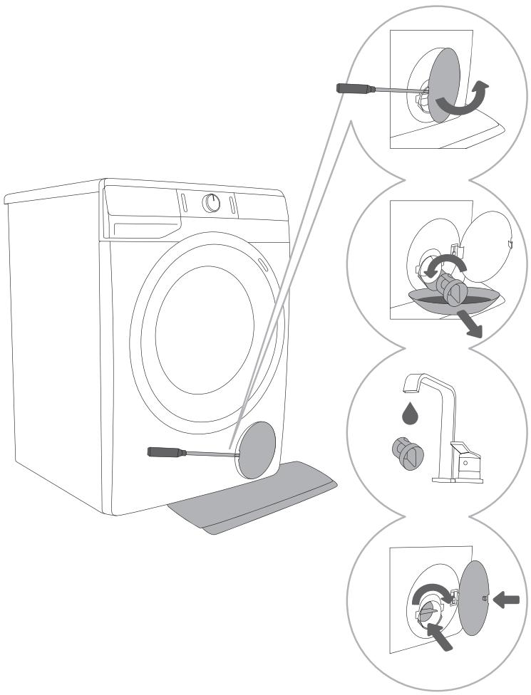 GORENJE WEI843 - Nettoyage du filtre de la POMPE - 1
