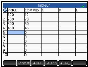 HP NW249AA GRAPHIQUE 39GII - Présentation de l'application tableur - 22