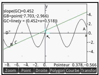 HP NW249AA GRAPHIQUE 39GII - Entre parenthèses, ajoutez le nom de la tangente (GC), puis appuyez sur OK - 2