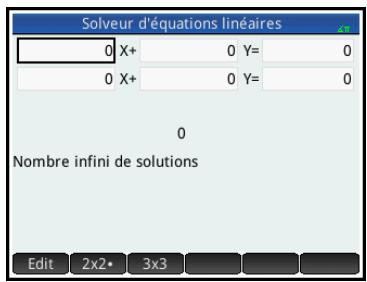 HP NW249AA GRAPHIQUE 39GII - Résolution d'un système de deux équations à deux inconnues - 1