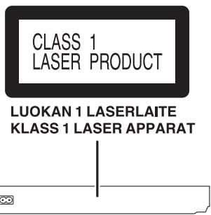CLASS 1 LASER PRODUCT LUOKAN 1 LASERLAITE KLASS 1 LASER APPARAT